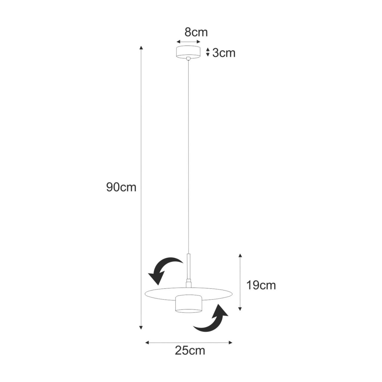 Lampă suspendată K-5456 BURGAS 1xGX53 negru auriu [3]
