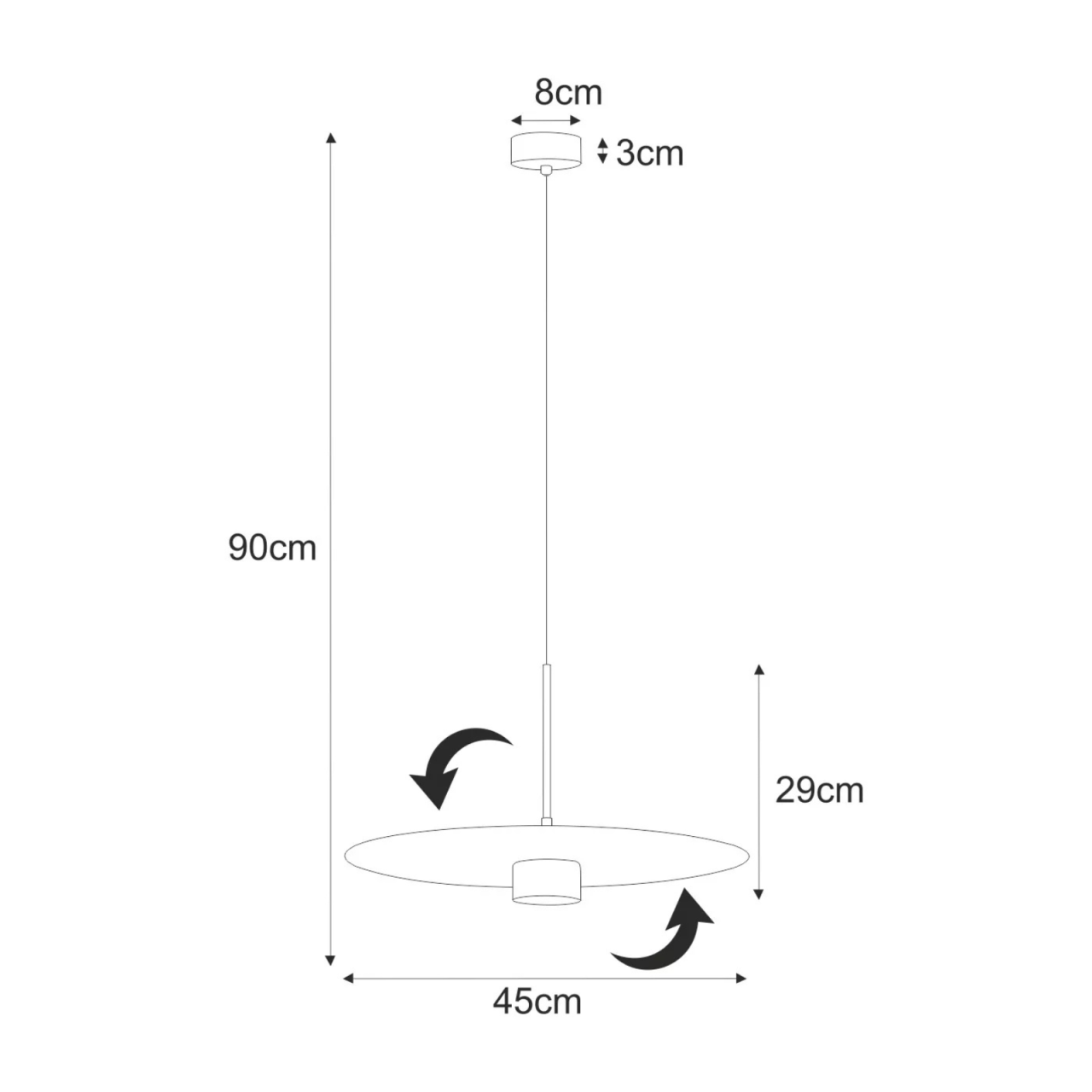 Lampă suspendată K-5457 BURGAS 1xGX53 negru auriu [3]