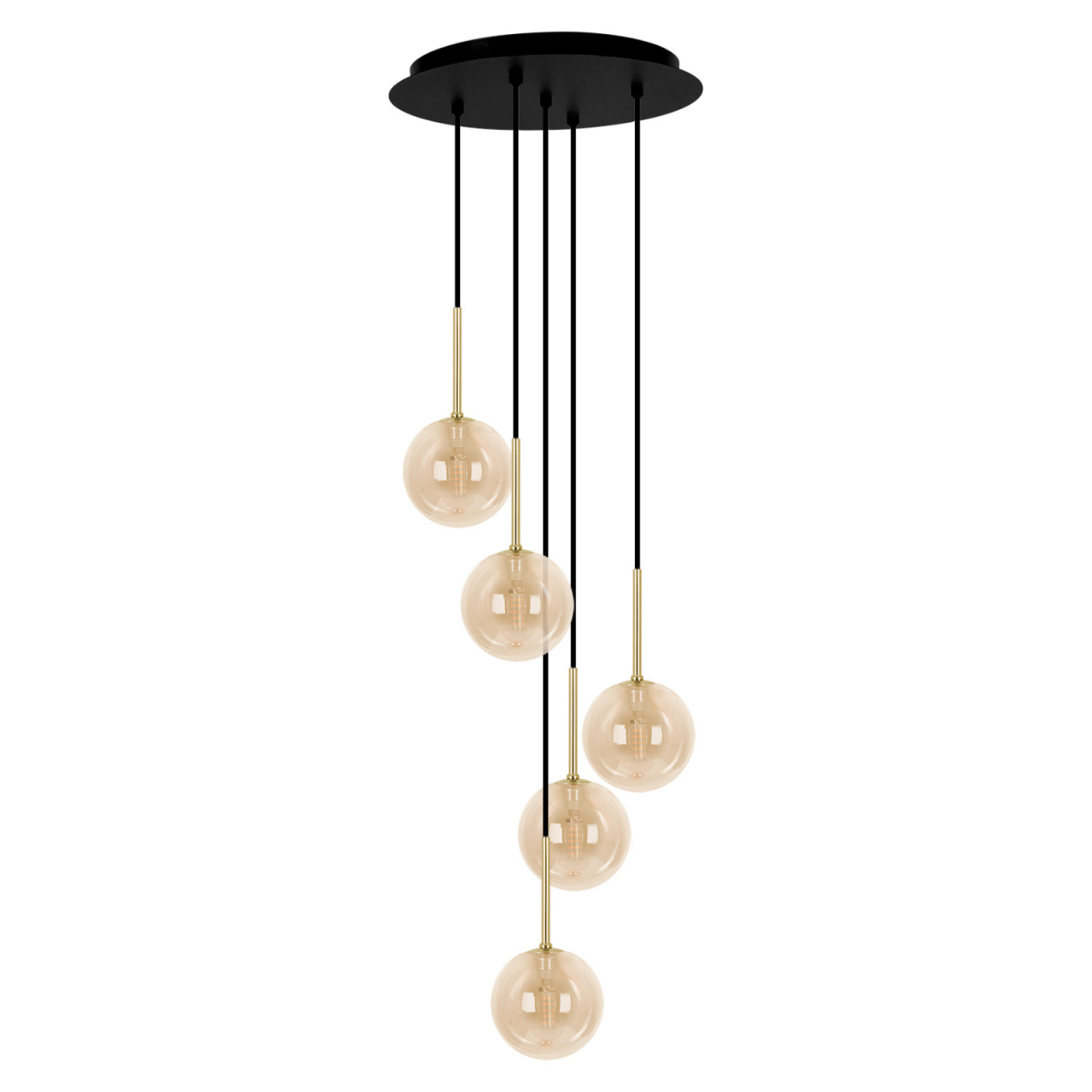 Lampă suspendată K-5561 GALAXY 5xG9 negru auriu [2]