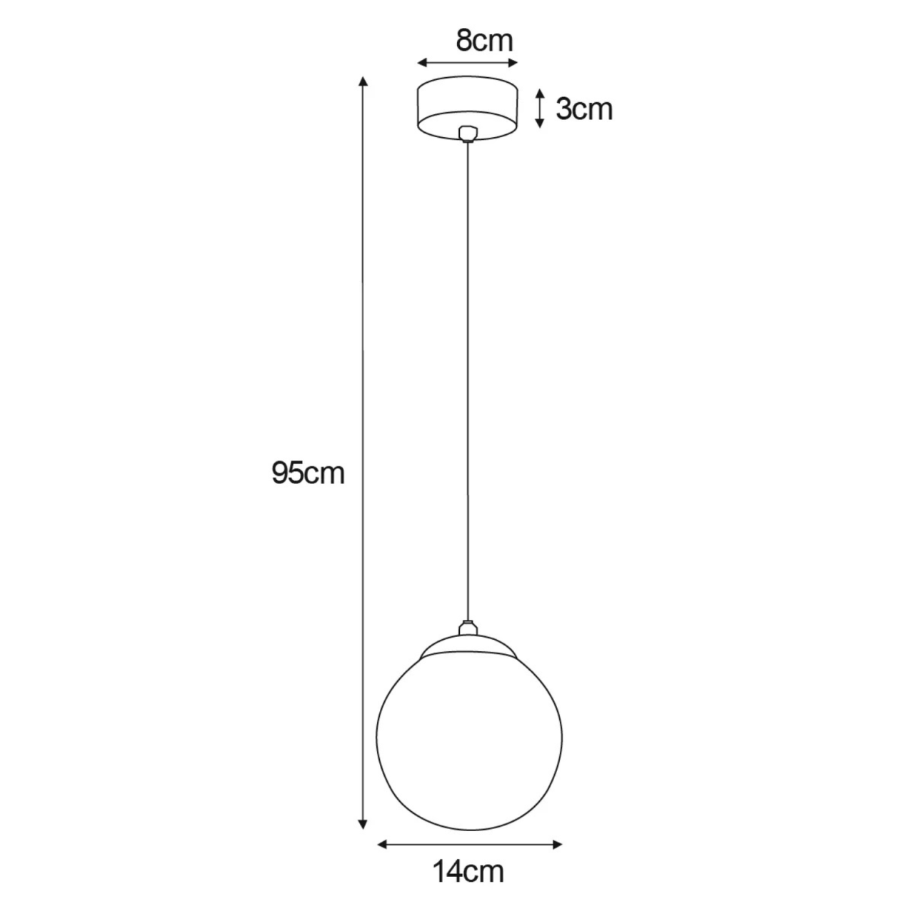 Lampă suspendată K-5410 GRAND 1xE27 metal sticlă [5]