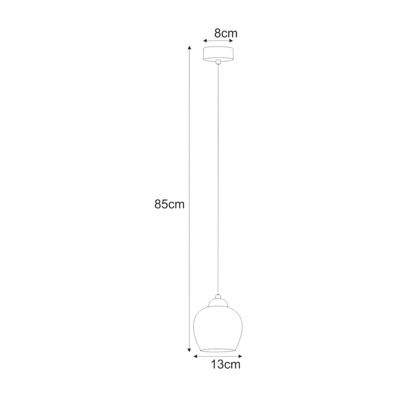 Lampă suspendată K-5605 TULA 1xE27 negru auriu chihlimbar [3]