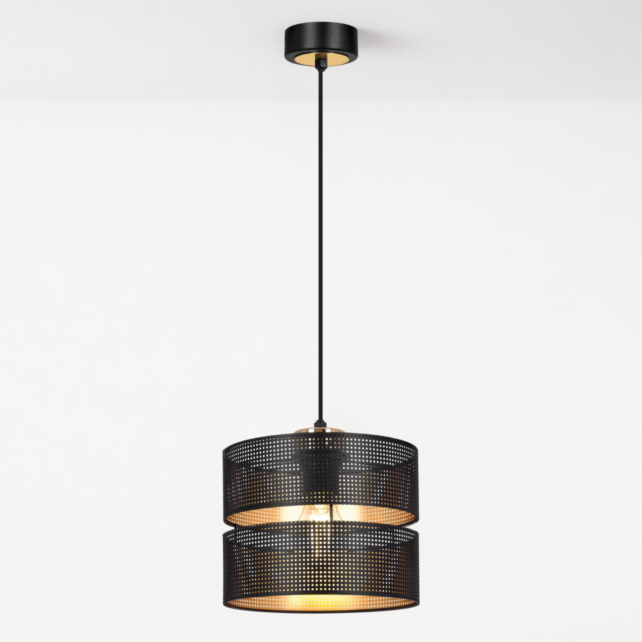 Lampă suspendată MALAVI K-5500 negru cu interior auriu [2]