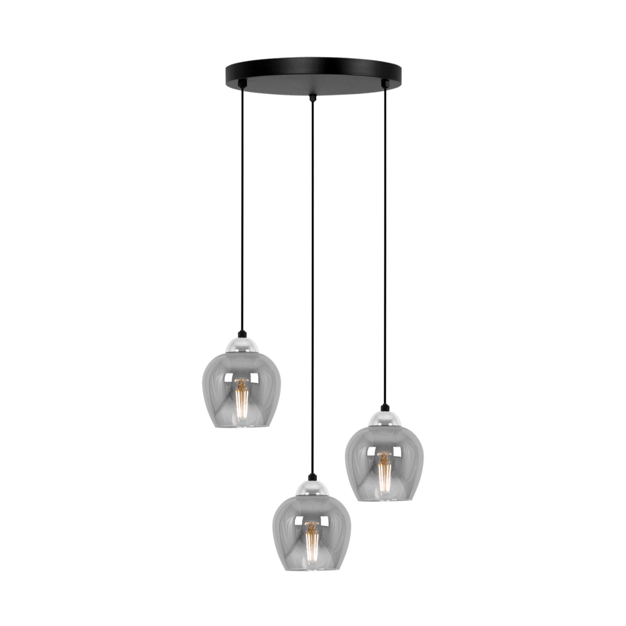 Lampă suspendată K-5611 NIRA 3xE27 negru grafit [3]