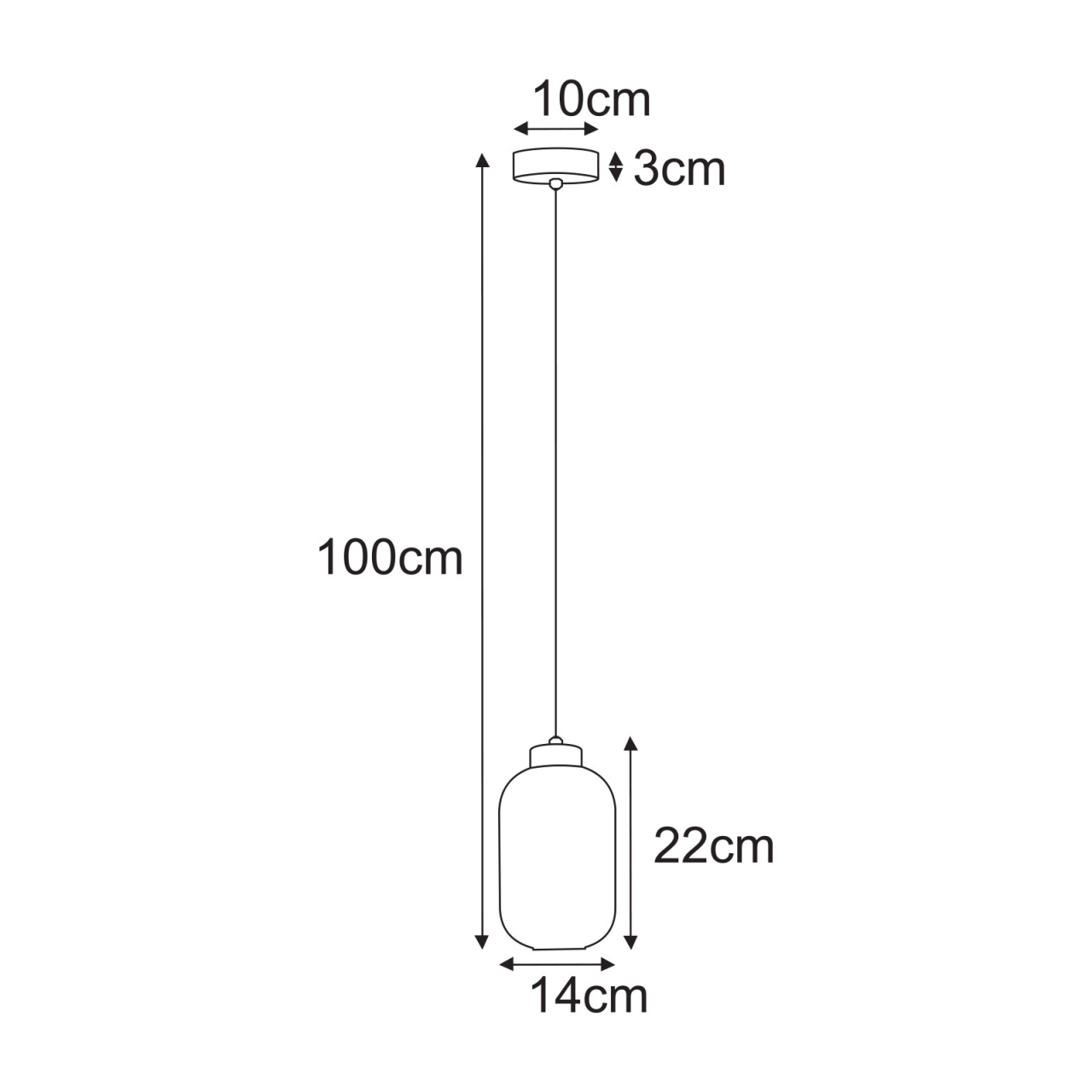 Pendul Kaja SILVA K-5750 negru cu sticlă grafit E27 [3]