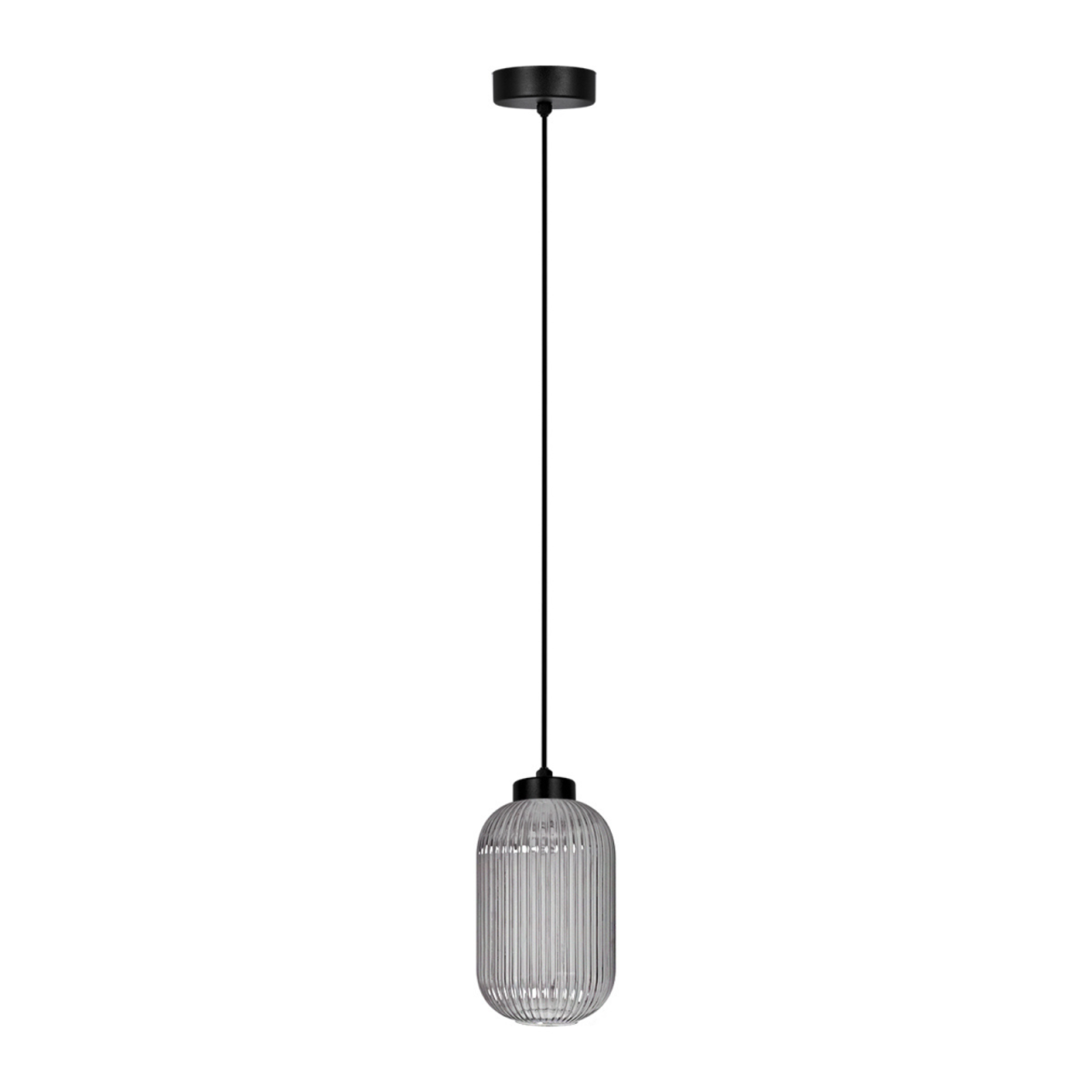 Pendul Kaja SILVA K-5750 negru cu sticlă grafit E27 [2]