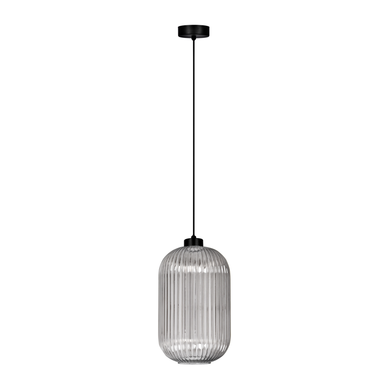 Pendul Kaja SILVA K-5751 negru cu sticlă grafit E27 [2]