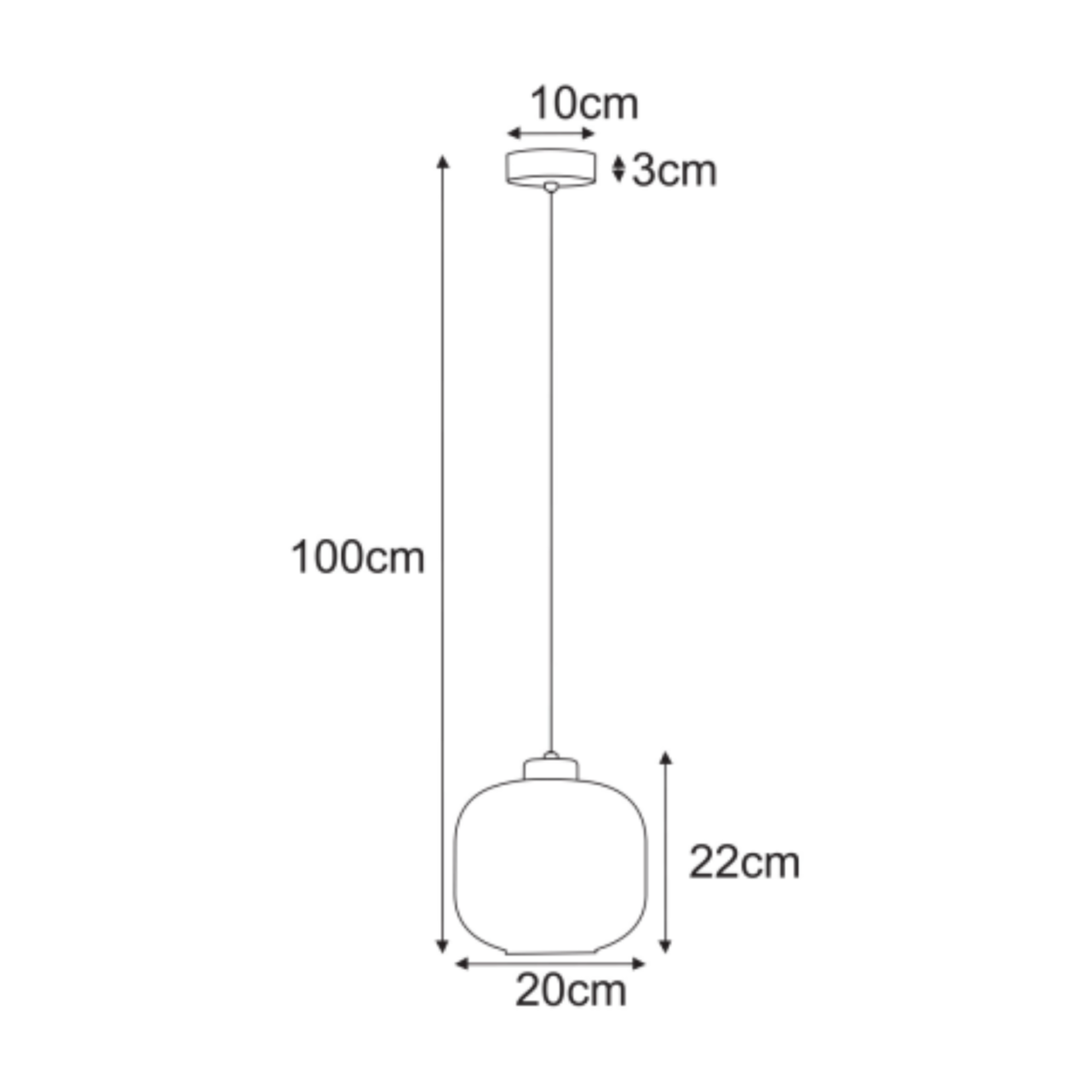 Pendul Kaja SPARTA K-5640 alb-negru cu sticlă riflată E27 [5]