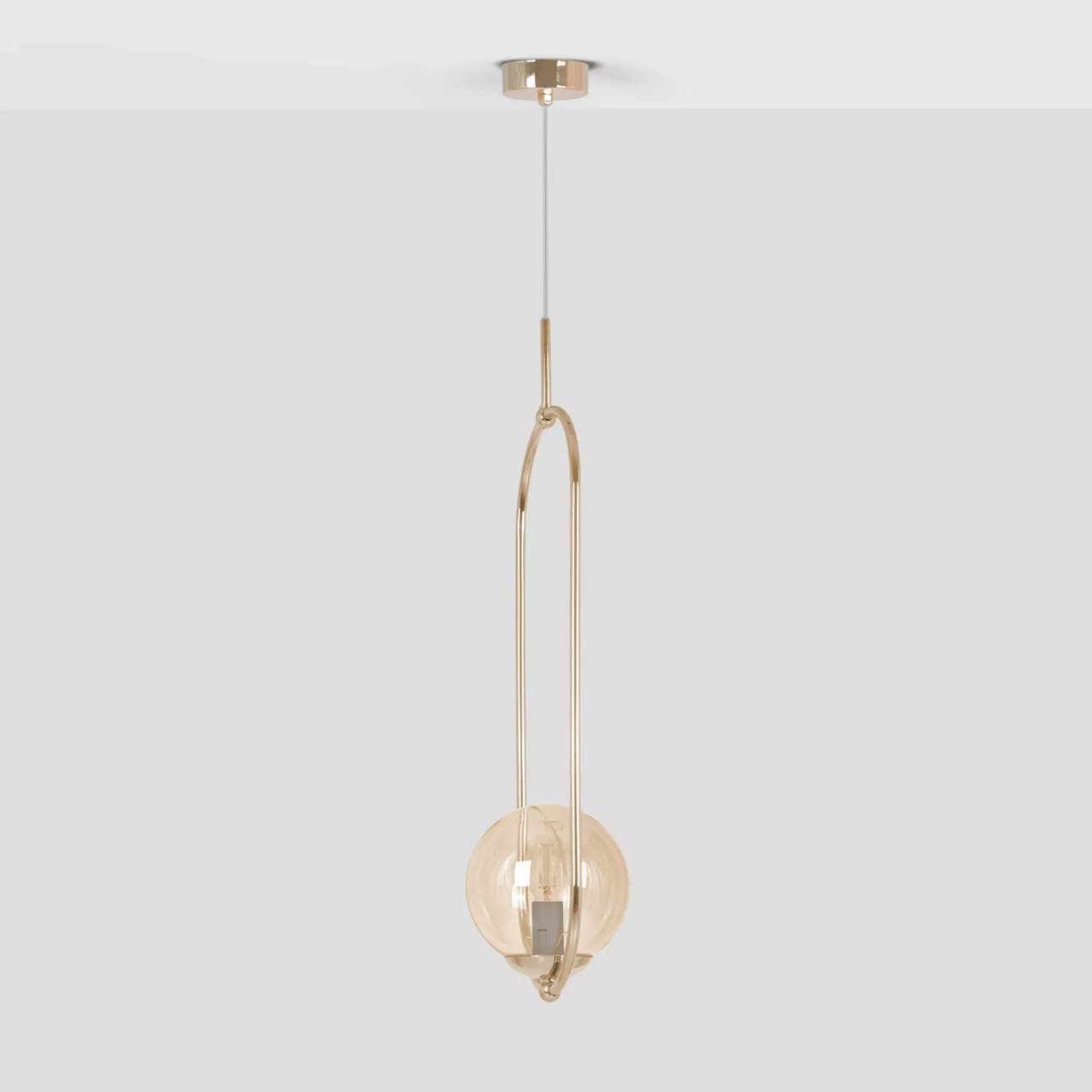 Lampă suspendată K-5396 SVEN E27 metal și sticlă [3]
