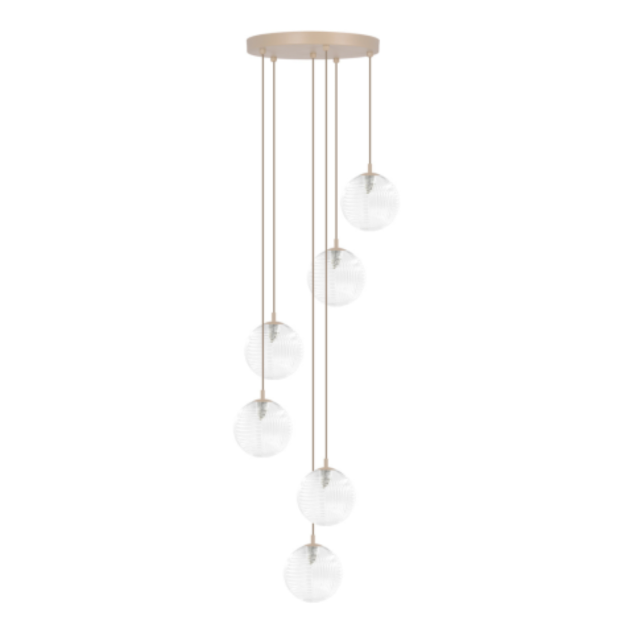 Lustră Kaja TESORO K-5701 bej cu sticlă transparentă 6xG9 [4]