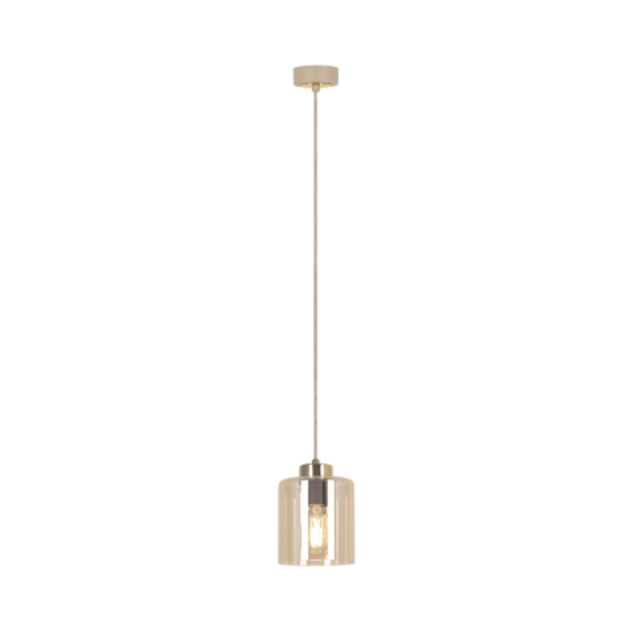 Pendul Kaja VANES K-5810 bej cu sticlă chihlimbar E27 [5]