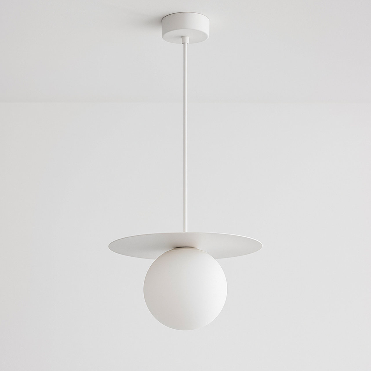Lampă suspendată ROBIN K-5430 alb cu glob opal G9 | Kaja Lighting [2]