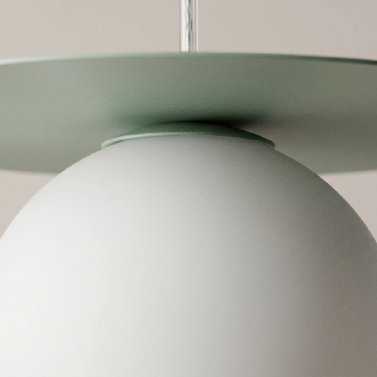 Lampă suspendată ROBIN K-5450 verde salvie cu glob alb G9 | Kaja Lighting [3]