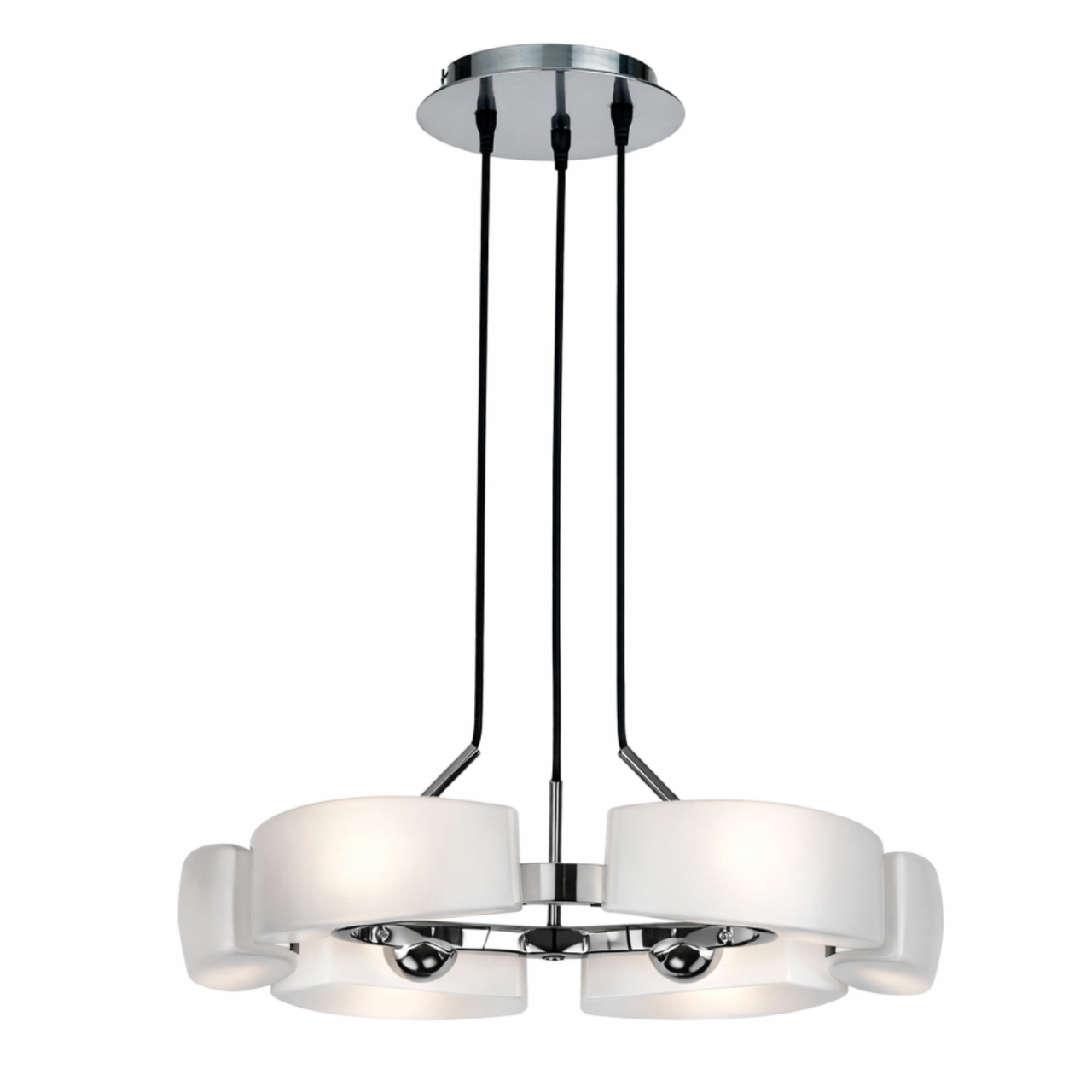 Lustră suspendată Azzardo FIONA 8 BIG 8xG9 crom cu sticlă opal albă AZ0154 [2]