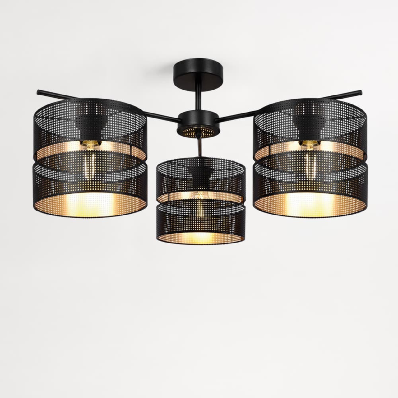 Plafonieră K-5502 MALAVI 3x27 negru auriu [2]