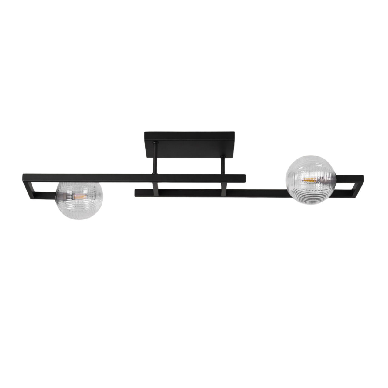Lustră Kaja PARMA K-5760 negru cu sticlă transparentă 2xG9 [2]