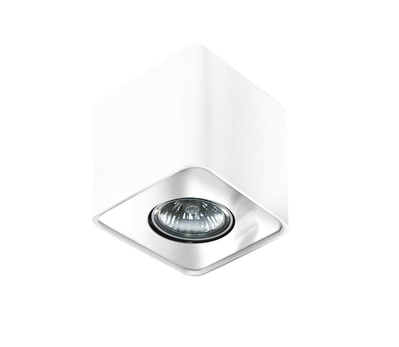 Spot aplicat Azzardo NINO 1 WHITE/CHROME GU10 alb și crom AZ0764 [2]