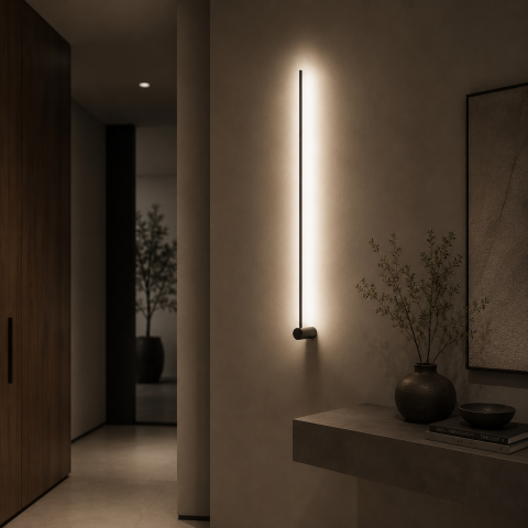 Aplice - aplica de perete ARM LED L negru LED integrat 3000K Nowodvorski