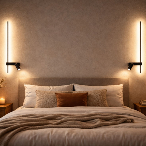 Aplice - aplica perete EASY LED LEFT negru LED integrat GU10 Nowodvorski