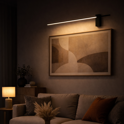 Aplice - aplica perete SABER LED S negru LED integrat 3000K Nowodvorski