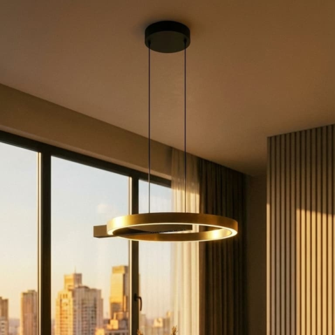Candelabre - Lustră LED Kaja METIS K-8232 negru auriu 24W 2880 lm 4000K