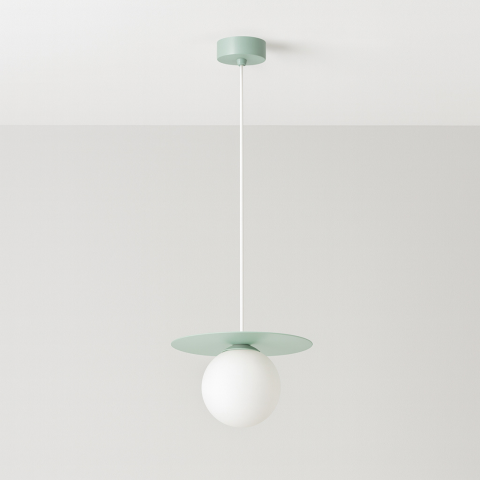 Lustra - Lampă suspendată ROBIN K-5450 verde salvie cu glob alb G9 | Kaja Lighting