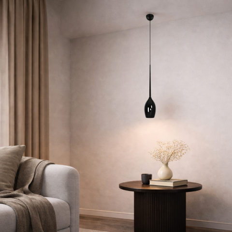 Lustra - Pendul Azzardo IZZA 1 BLACK G4 negru fumuriu AZ2942