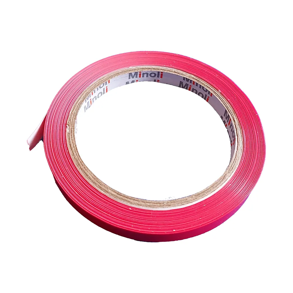 Banda adeziva pentru sigilat si inchis pungi, 9mm x 50m, Minoli, rosu [2]