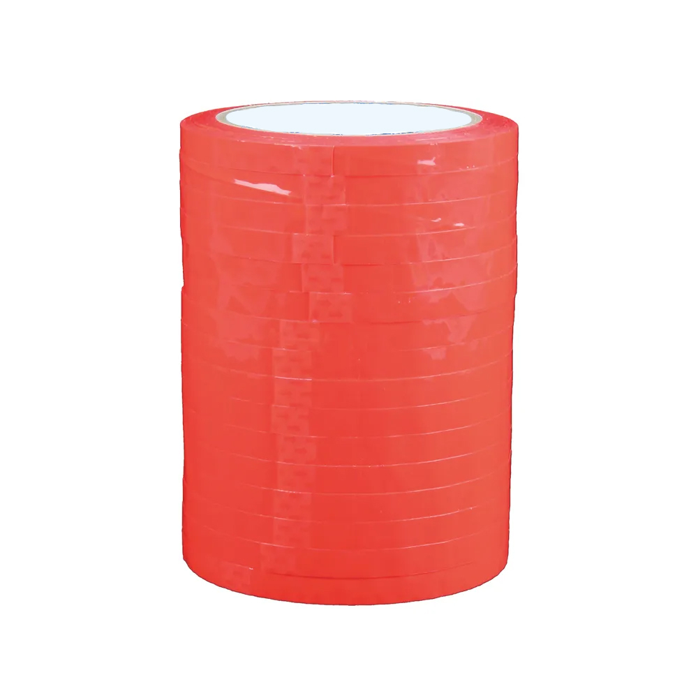 Banda adeziva premium din PVC pentru sigilat si inchis pungi, 9mm x 66m, rosu [4]