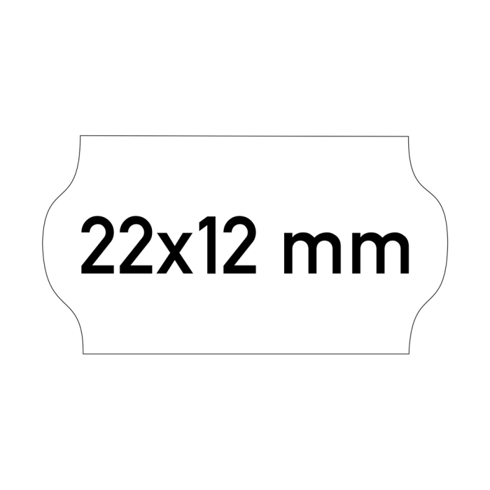Etichete autoadezive cu adeziv permanent, dimensiune 22×12mm, colturi rotunjite, 1500 etic/rola, albe [3]