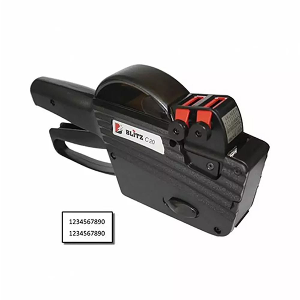 Marcator de pret, cod sau data, 2 linii, 10 cifre pe un rand + 10 cifre pe al doilea rand, Blitz C20 [2]