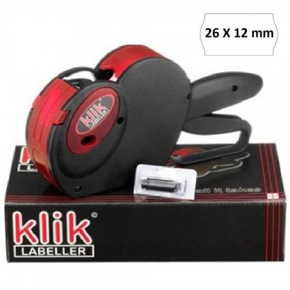 Marcator de pret, cod sau data, imprimare pe 1 linie, eticheta 26x12, 9 caractere, Klik 9 [5]