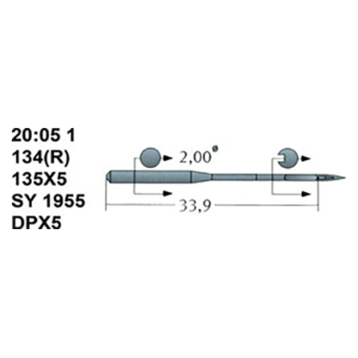 Set 10 ace de cusut cu butuc normal pentru masini de cusut industriale simple, Schmetz, varf normal - R [4]