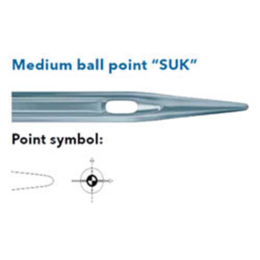 Set 10 ace de cusut cu butuc normal pentru masini de cusut industriale simple, Schmetz, varf rotunjit - SUK [4]