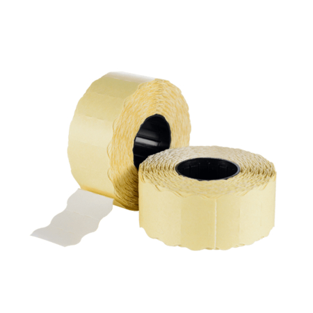 Etichete adezive - Etichete autoadezive cu adeziv permanent, dimensiune 26×12mm, colturi rotunjite, 1500 etic/rola, albe