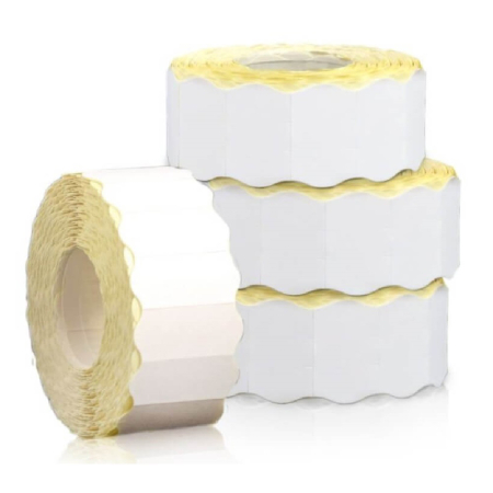 Etichete autoadezive cu adeziv permanent, dimensiune 26×12mm, colturi rotunjite, 1000 etic/rola, albe [4]