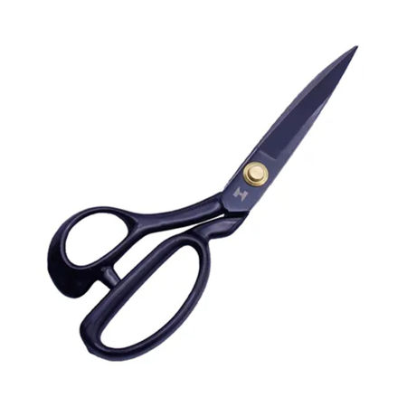 Foarfeci de croitorie - Foarfeca de croitorie de uz casnic si profesional cu lama dreapta, maner negru, otel carbon inoxidabil, manere inegale, Strong H, 28cm (11″)