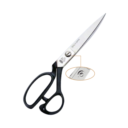 Foarfeci de croitorie - Foarfeca de croitorie din otel carbon C50 nichelat, manere inegale, cu surub de strangere brevetat Premax, colectia Classica, 25cm (10″)