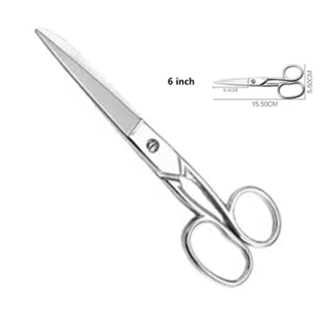 Foarfeca de cusaturi de uz casnic si profesional din otel inoxidabil, manere inegale, Fraliz, 15cm (6") [2]