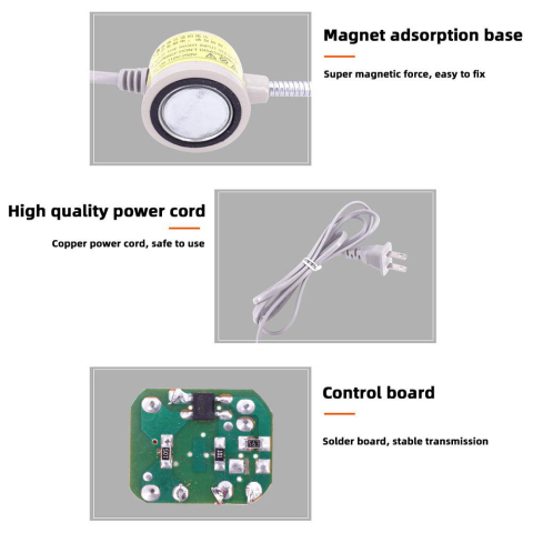 Lampa ergonomica 30 leduri cu suport magnetic, transformator si intensitate luminoasa reglabila, pentru masini de cusut, 220V [2]