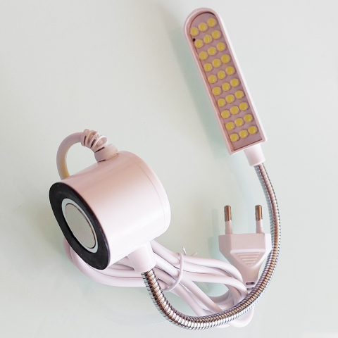 Lampa ergonomica cu 30 leduri, cu suport magnetic, pentru masini de cusut, cu stecher pentru priza, 220V [3]