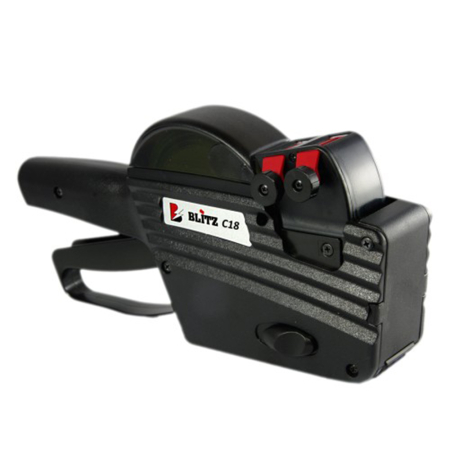 Marcator de pret, cod sau data, 2 linii, 10 cifre pe un rand + 8 cifre pe al doilea rand, Blitz C18 [2]