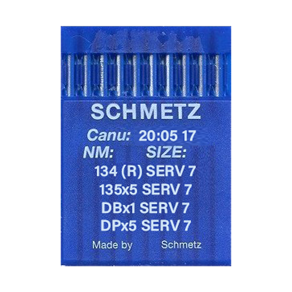 Ace masini industriale - Set 10 ace de cusut cu butuc normal pentru masini de cusut industriale simple, Schmetz, varf normal - R