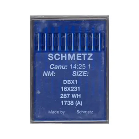 Ace masini industriale - Set 10 ace de cusut cu butuc subtire pentru masini de cusut industriale simple, Schmetz, varf normal - R