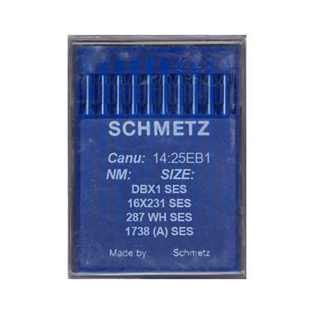 Ace masini industriale - Set 10 ace de cusut cu butuc subtire pentru masini de cusut industriale simple, Schmetz, varf semi-rotunjit - SES