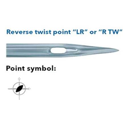 Set 10 ace de cusut pentru masini de cusut industriale, Schmetz, pentru piele, varf lance - LR [5]