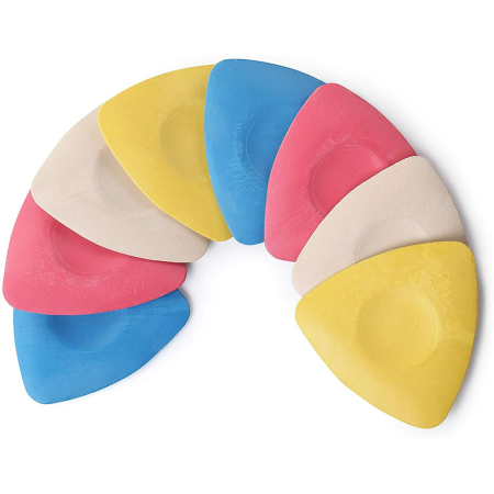 Set 10 buc creta triunghiulara pentru croitorie, culori asortate - alb, rosu, galben, albastru [5]