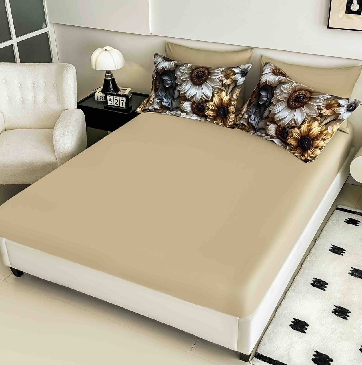 Lenjerie Finet – Golden Sunflowers – 6 Piese – JOJO Home [2]