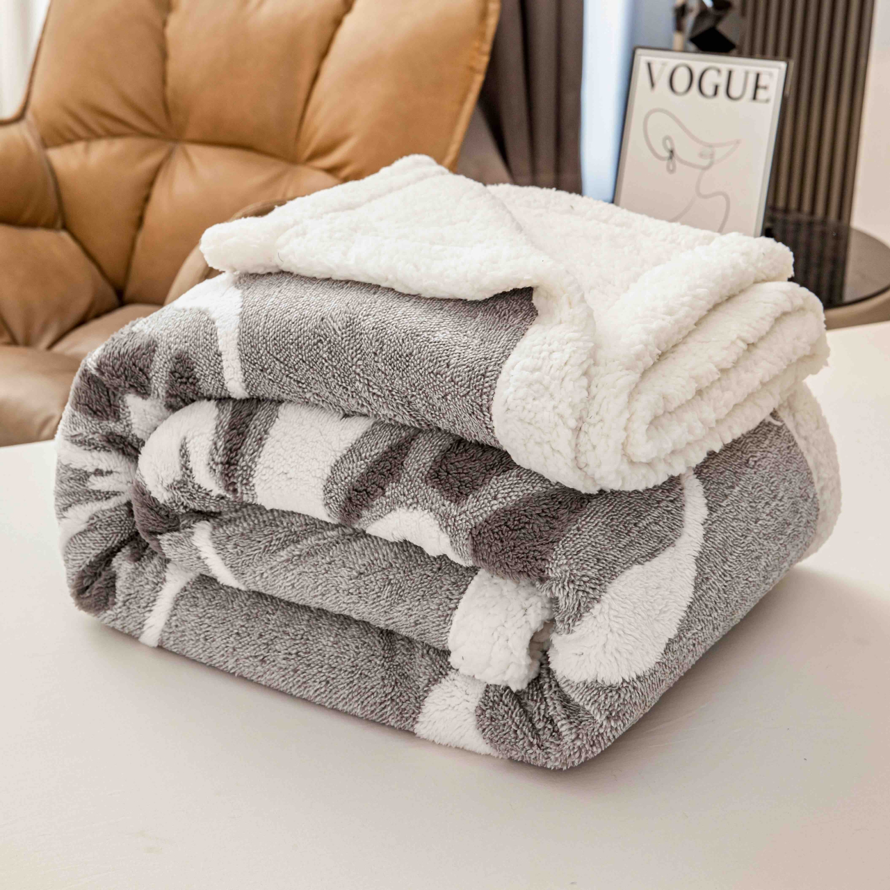 Patura Cocolino Blanita Cu Imprimeu Fluturi 3D – 200x230 cm [3]