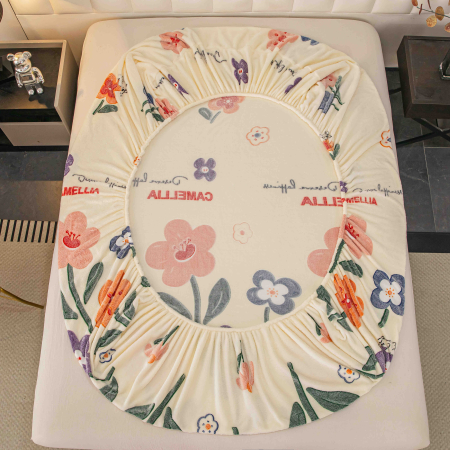 Husă de pat Cocolino Jojo Home Camellia cu elastic și 2 fețe de pernă – 180x200 cm  [3]