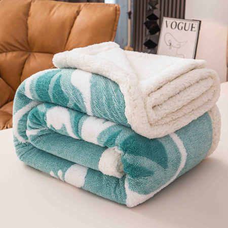 Pătură Cocolino Jojo Home 3D Fluture verde mentă – 200x230 cm  [1]